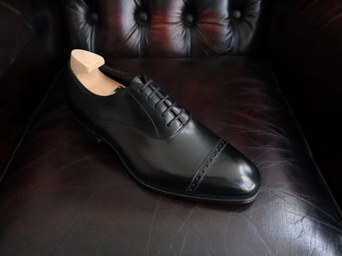 "Churchill" In Black Calf - S45