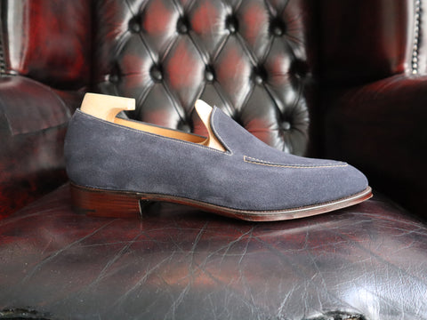"Cannes" in Navy Suede - KN14