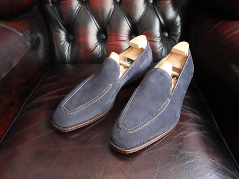 "Cannes" in Navy Suede - KN14